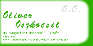 oliver oszkocsil business card